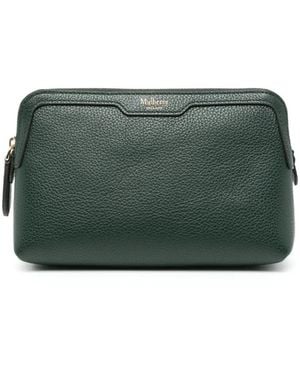 Mulberry Logo-Embossed Pouch - Green