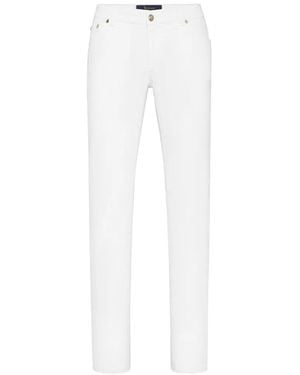 Billionaire Jean Crest À Coupe Droite - White