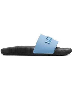 Lanvin Arpège Logo-Embellished Slides - Blue
