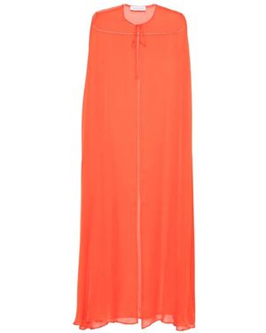 Raquel Diniz Bianca Tie-Neck Cape - Orange