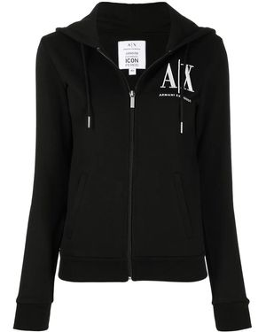 ARMANI EXCHANGE ジップアップ パーカー - ブラック