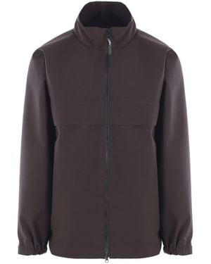 GR10K High-Collar Double-Slider Zip Windbreaker - Gray