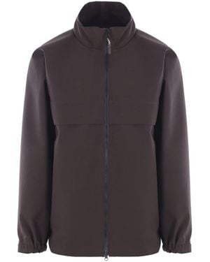 GR10K High-collar Double-slider Zip Windbreaker - グレー