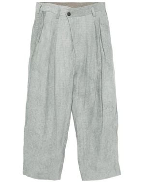 Ziggy Chen Linen Trousers - Grey