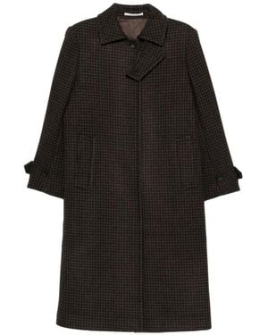 Tagliatore Bethany Houndstooth-Pattern Coat - Black