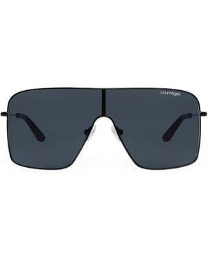 Courreges Oversized Square-Frame Sunglasses - Blue