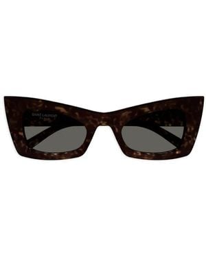 Saint Laurent Gafas de sol con montura geométrica - Negro