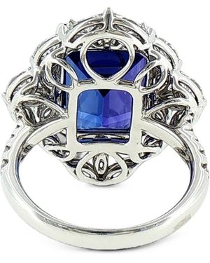 HYT Jewelry Tanzanite And Diamond Ring - Blue