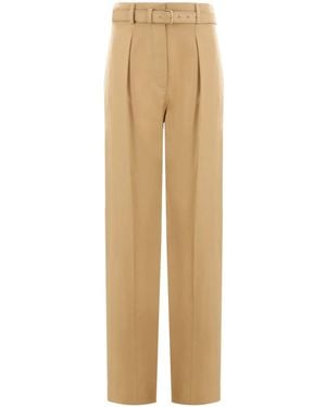 Loro Piana Edward Silk Pants - Natural