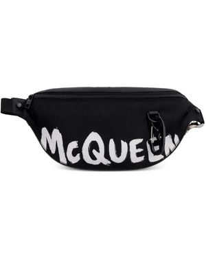 McQueen Oversize-gürteltasche mit riemen - Schwarz
