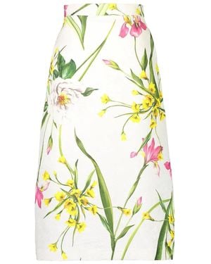 Lunatica Milano Jardin Rok Met Bloemen - Geel