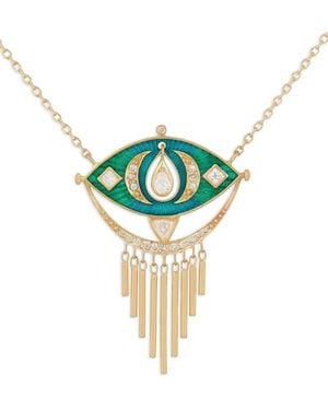 Celine Daoust 14K Diamond Eye Necklace - Green