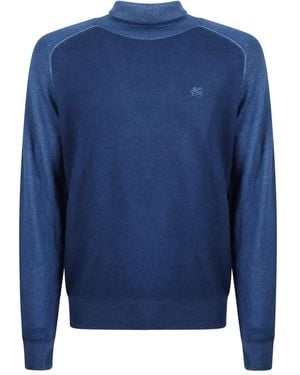 Etro Pullover mit Rollkragen - Blau