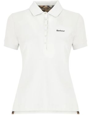 Barbour Button Polo - White