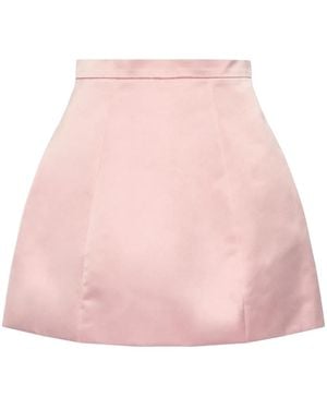 Blumarine Duchess-Satin Mini Skirt - Pink