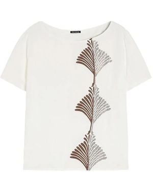Pennyblack Embellished-Leaf T-Shirt - White