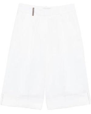 Peserico Shorts mit Umschlag - Weiß