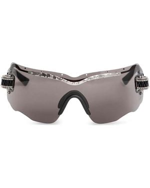Kuboraum Embellished Mask Sunglasses - Grey