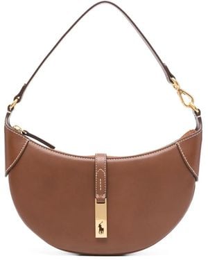 Polo Ralph Lauren Leather Shoulder Bag - Brown