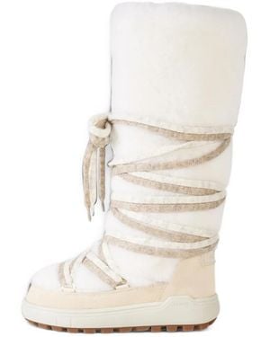Bogner Chamonix Schneestiefel Aus Wildleder - Weiß