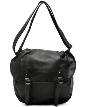 Yohji Yamamoto Buckle-Fastening Leather Tote Bag - Black