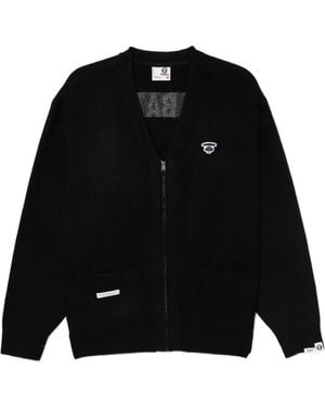 Aape By A Bathing Ape Moonface Cardigan - Black