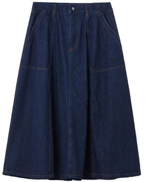 Chocoolate Jupe Évasée À Coutures Ton Sur Ton - Blue