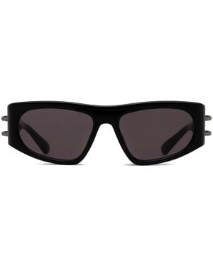 McQueen スクエアフレーム サングラス - ブラック