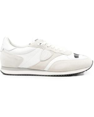 Philippe Model Blville Paneled Logo-Patch Sneakers - White