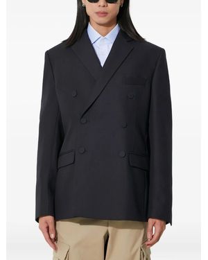 424 Chaqueta De Lana Con Doble Botonadura - Negro