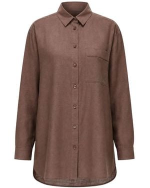 Max Mara Chest-Pocket Linen Shirt - Brown