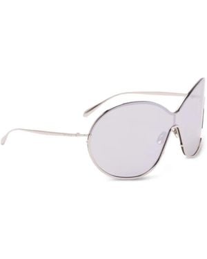 Alaïa Oversized-Frame Sunglasses - Metallic