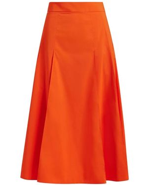 Essentiel Antwerp "Jaelyn" Deep Pleat Midi-Skirt - Orange
