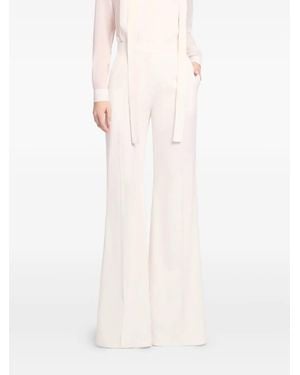 Elie Saab Pantalones a rayas diplomáticas - Blanco