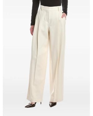 Brunello Cucinelli Pleated Wide-Leg Trousers - White