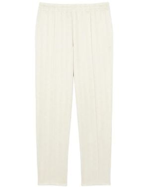 Lacoste Monogram-Jacquard Pleated Track Pants - White