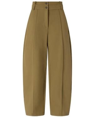 Pinko Barrel-Fit Trousers With Belt - Natural