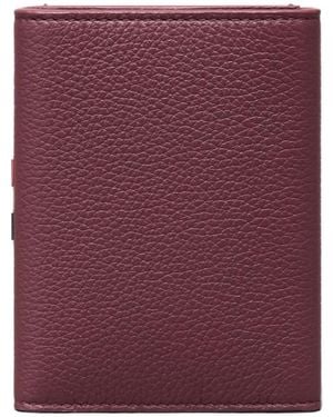Thom Browne Pebble-Grain Trifold Wallet - Purple