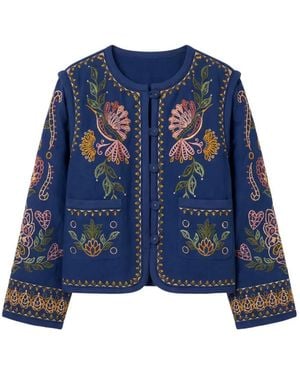 FARM Rio Embroidered Jacket - Blue