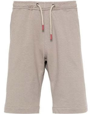 Kiton Mid-Rise Track Shorts - Natural