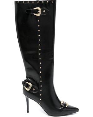 Versace Jeans Couture Ssense Exclusive Black Hardware Boots