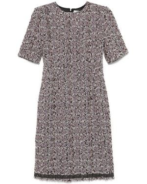 Lanvin Tweed Midi Dress - Gray