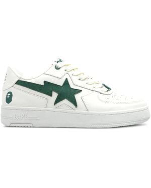 A Bathing Ape Leather Trainers - White