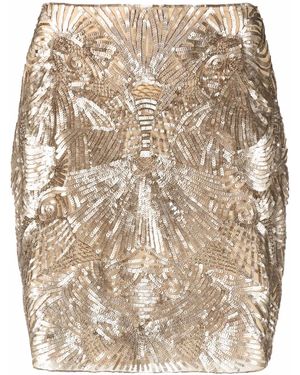 Alberta Ferretti Sequin-Embellished High-Waist Skirt - Multicolour