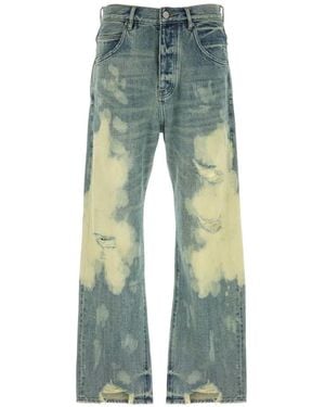 Purple Brand P018 Distressed Bleached-Effect Jeans - Green