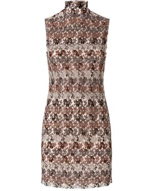 Missoni フローラルレース ミニドレス - ブラウン