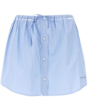 Miu Miu Minigonna Con Coulisse - Blu