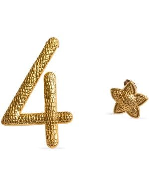 Natia X Lako Number 4 Earrings - Metallic
