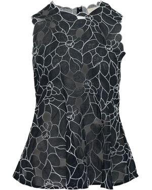 Ulla Johnson Ali Floral Tank Top - Black