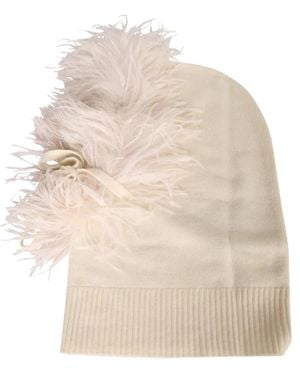 P.A.R.O.S.H. Bonnet À Détails De Plumes - Natural
